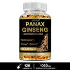 Panax Ginseng + Ginkgo Biloba Improves Memory Mental Performance Immune Support Maintain Overall Health