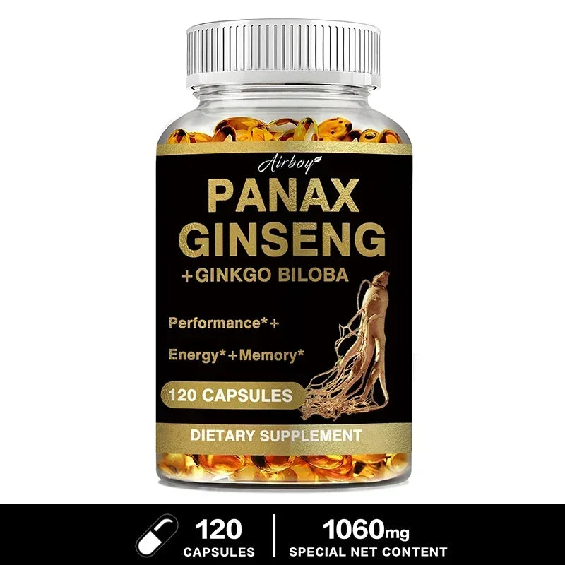 Panax Ginseng + Ginkgo Biloba Improves Memory Mental Performance Immune Support Maintain Overall Health