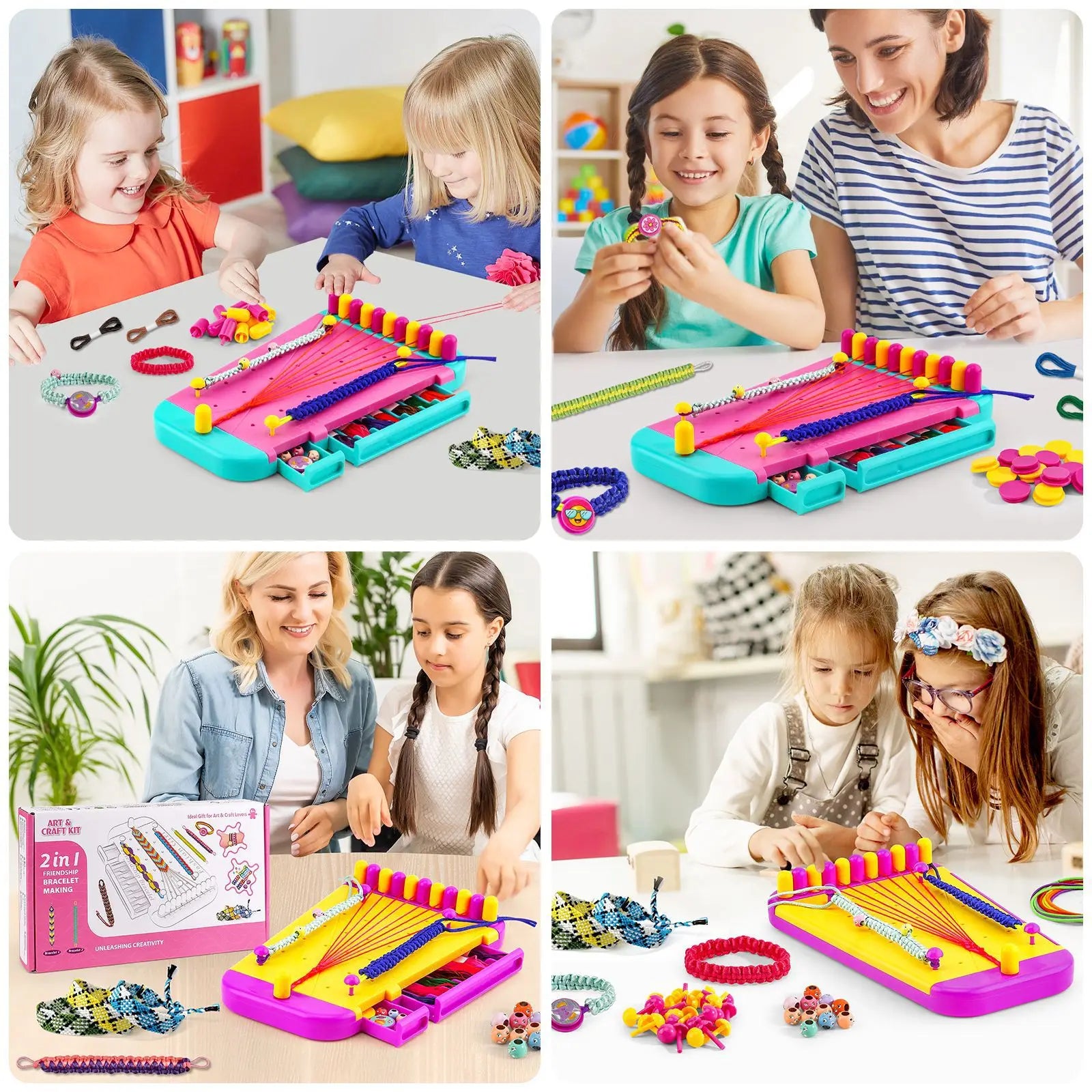 Bracelet Making Kit for Girls Friendship Arts Crafts DIY Jewelry