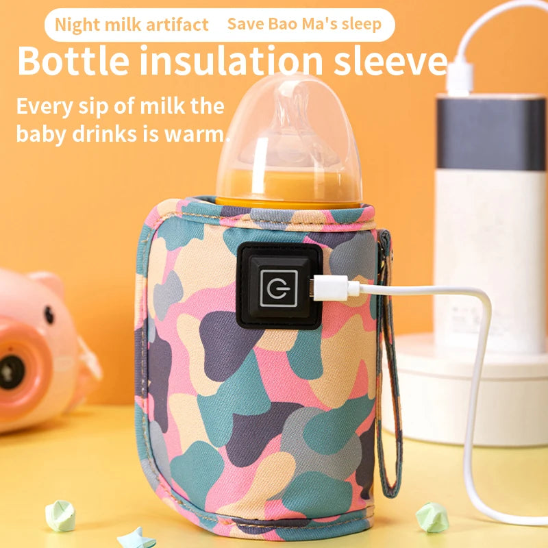 USB Milk Water Bottle Warmer Travel Stroller Insulated Bag Infant