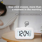 Alarm Clock Digital LED Electronic Backlight Snooze Calendar Home Office Desktop Screen Display Watch