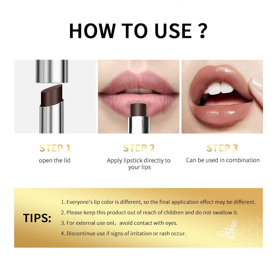 Black Honey Lipstick Long Lasting Moisturizing Lip Plumper Gloss