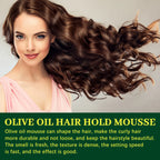 Olive Oil Hair Styling Mousse Long Lasting Reduces Frizz Prevents Breakage Maintains Curls