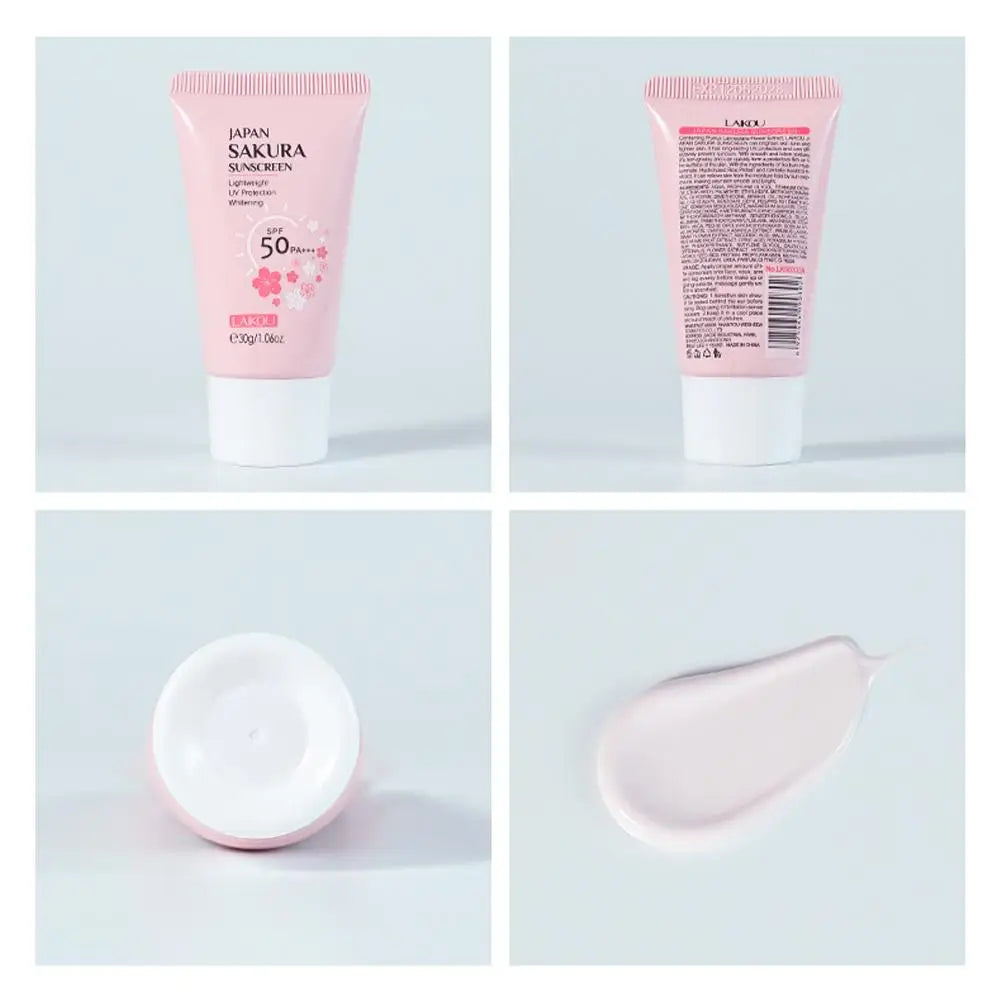 Sakura Sunscreen Cream SPF50 Moisturizing UV Protect Face Body Lotion Oil Control Reduce Melanin