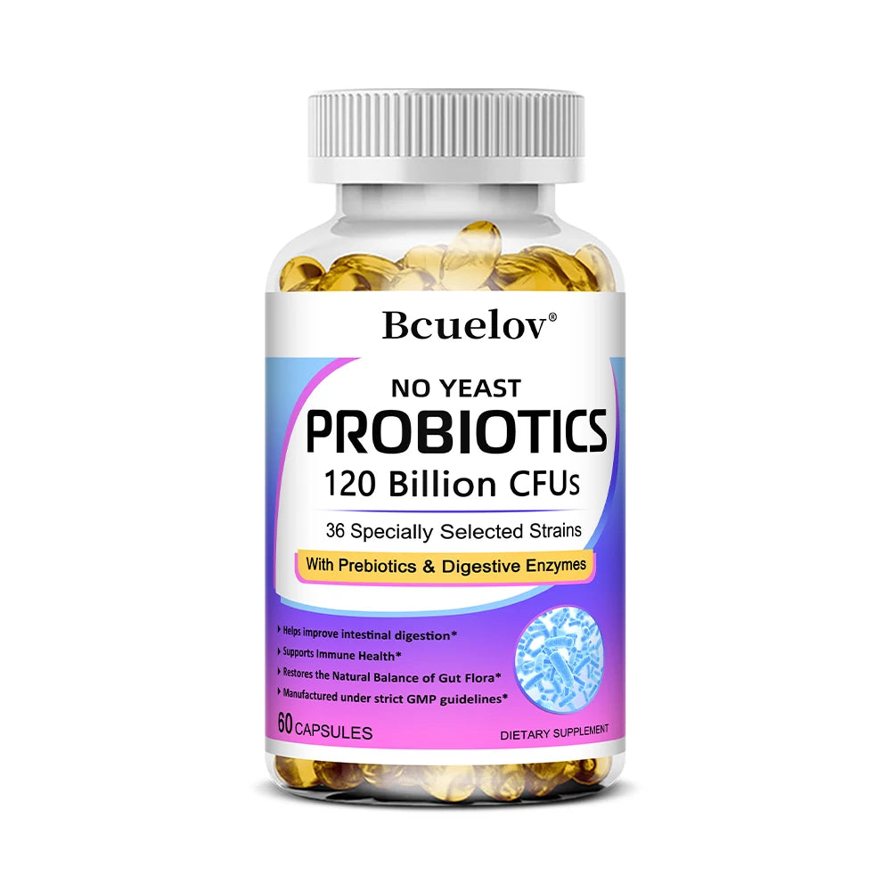 Probiotics Contains Prebiotics and Digestive Enzymes Immune Support Vegan