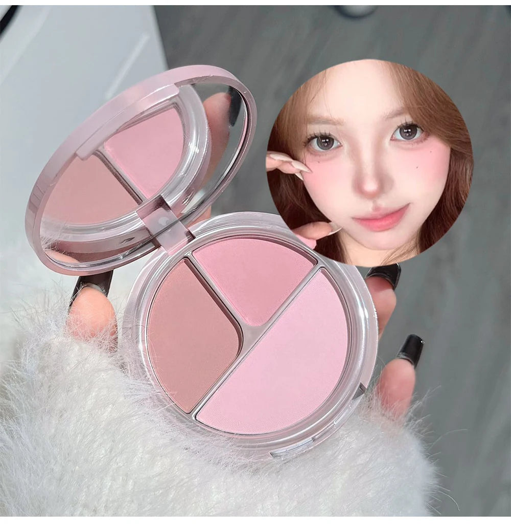 ART VALUE 7PC Makeup Set 3 Colors Lip Mud Pressed Powder Blush Eyeshadow Necklace