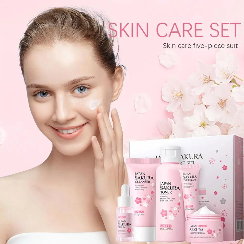 5/3pcs Sakura Skin Care Sets Gift Box