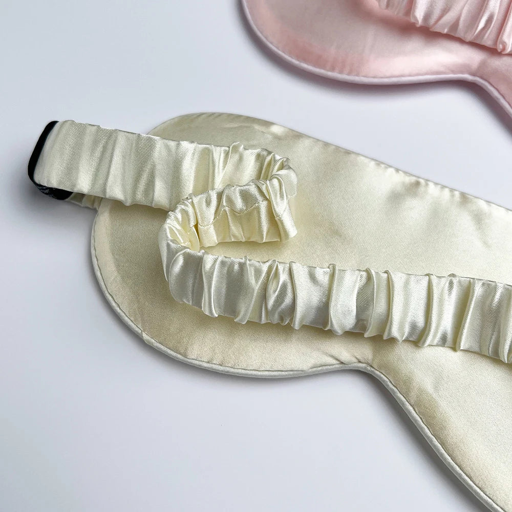 100% Mulberry Silk Sleep Mask Men Women Eye Cover Total Blackout Size 20 X 8.5cm