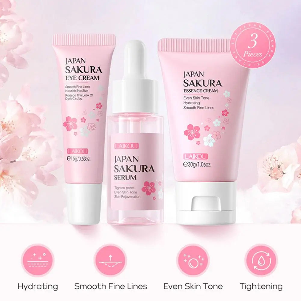 5/3pcs Sakura Skin Care Sets Gift Box