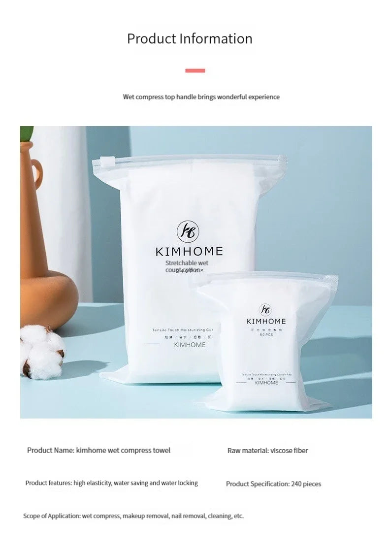 240PCS Multi Functional Cotton Pad Wet Makeup Remover Toner