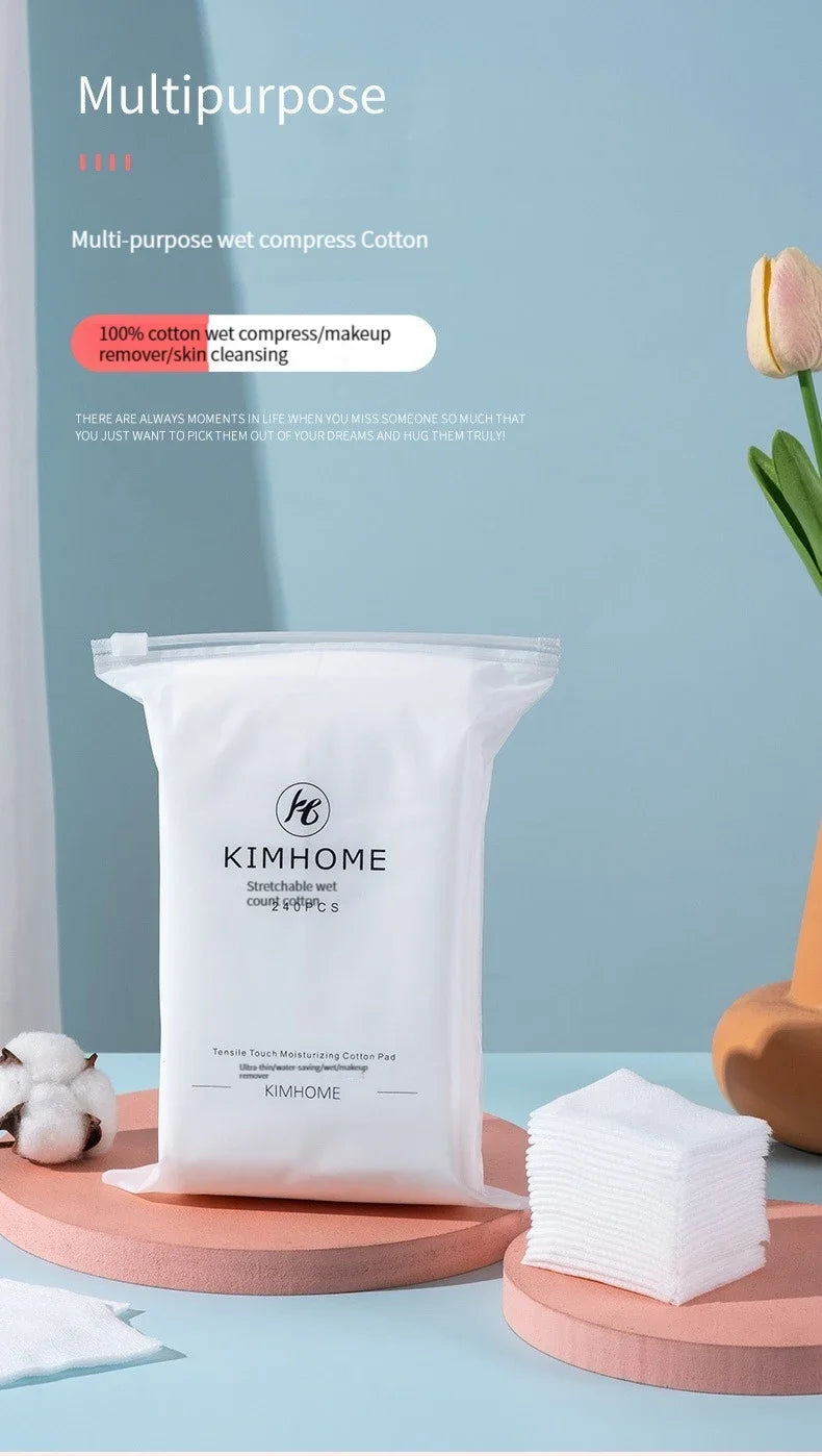 240PCS Multi Functional Cotton Pad Wet Makeup Remover Toner