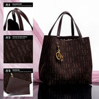 Fashion New Solid Color Women's Bucket Bag Large Capacity Letter Design Small Card Bag Accessories Handbag