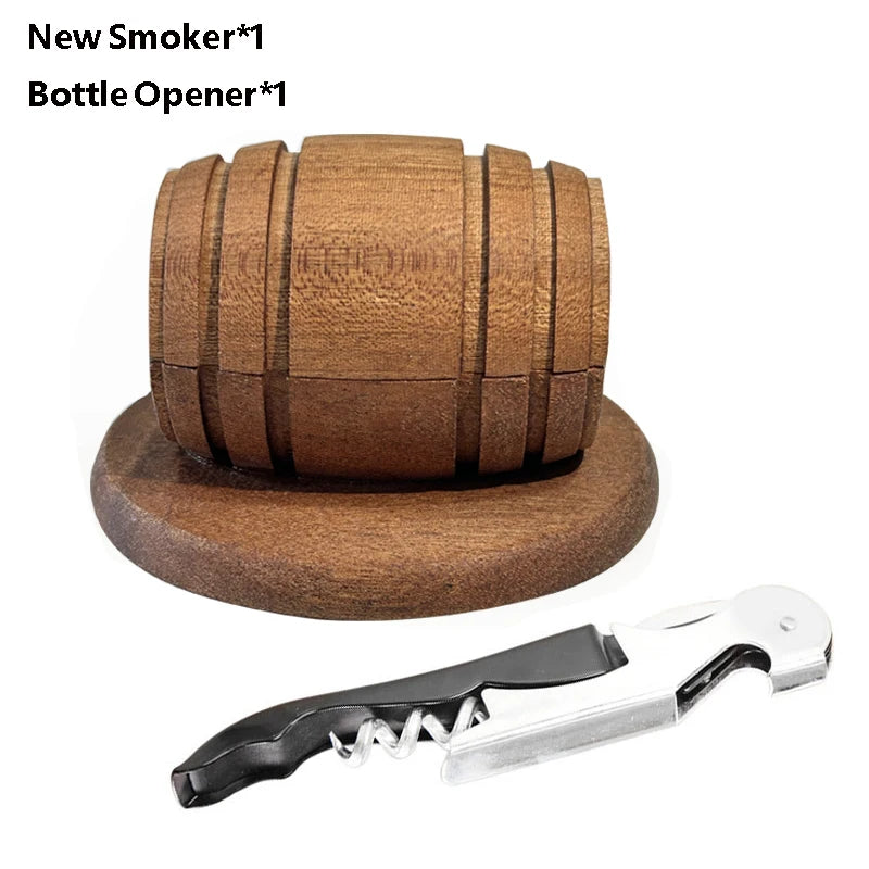 Whiskey Smoker Kit with Wood Chips 4 Flavors Old Fashioned Drink Smoker Infuser Cocktails Bourbon Gifts