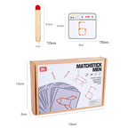 Montessori Matches Puzzles Game Wooden Toys Math Geometry Thinking Educational For Kids Logic