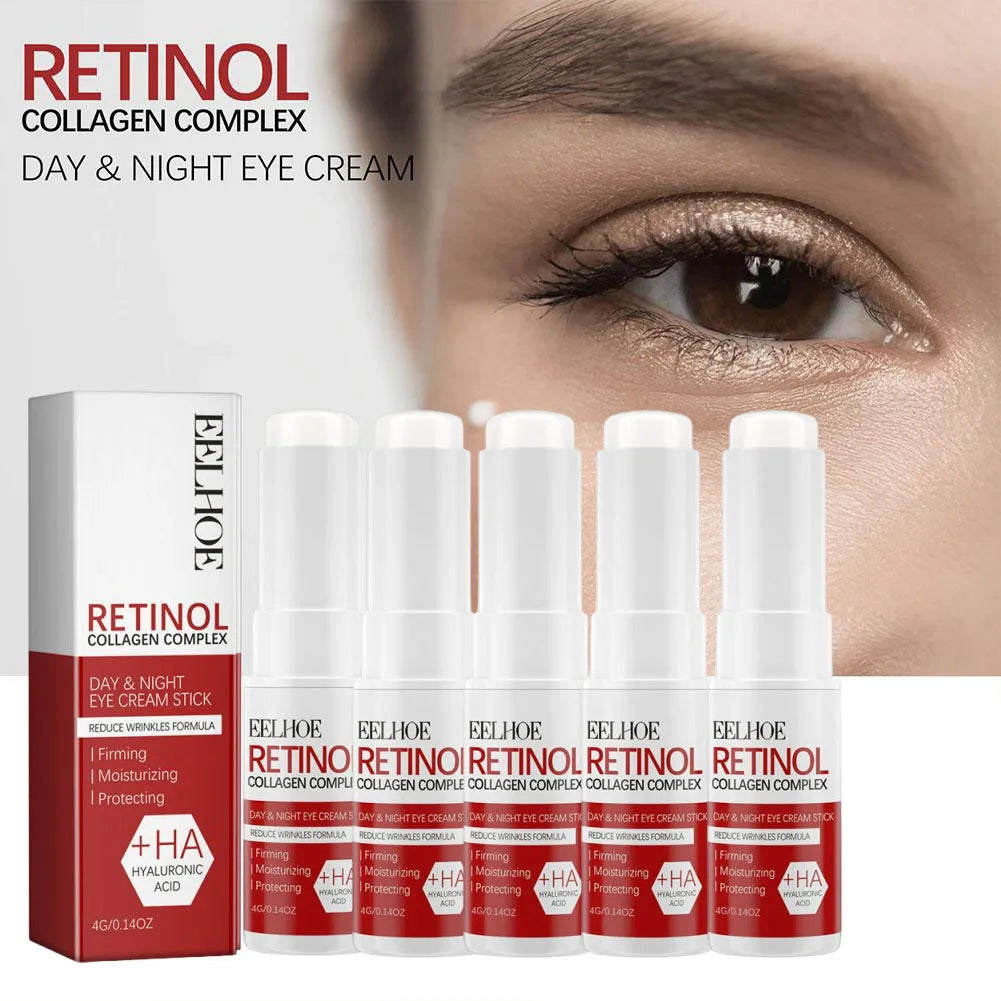 Retinol Eye Cream Stick Anti Aging Fade Dark Circles Under the Eyes Remove Eye Bags Moisturizing Firming Skin Care