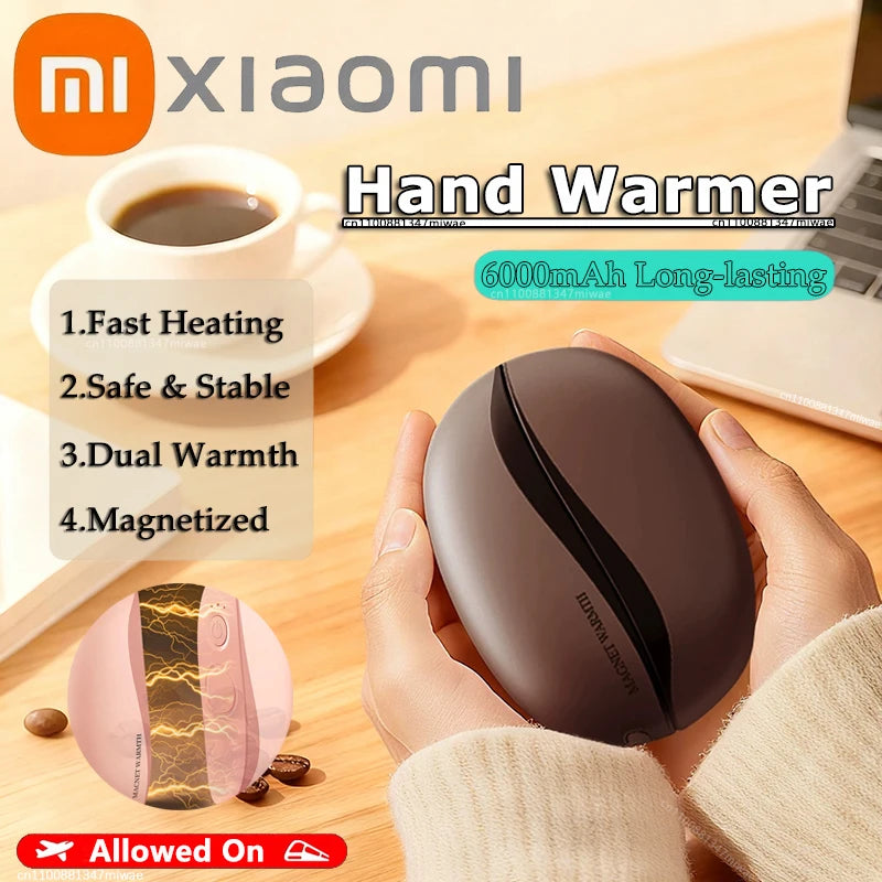 Xiaomi Hand Warmer Rechargeable Magnetic Design Electric 6000mah Split-type Skin-friendly Material