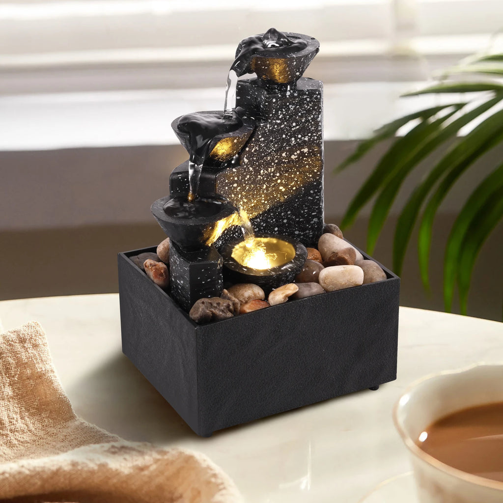Desktop Waterfall Decoration Flowing Water Small Living Room Office Tabletop Fountain