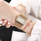 Luxury Noble Gold Ladies Quartz Watch Women's Bracelet