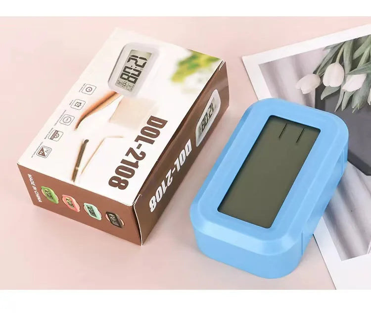 Alarm Clock Digital LED Electronic Backlight Snooze Calendar Home Office Desktop Screen Display Watch
