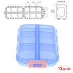 Tcare Portable Pill Case Folding Plastic Empty Drug Organizer Pillbox Travel