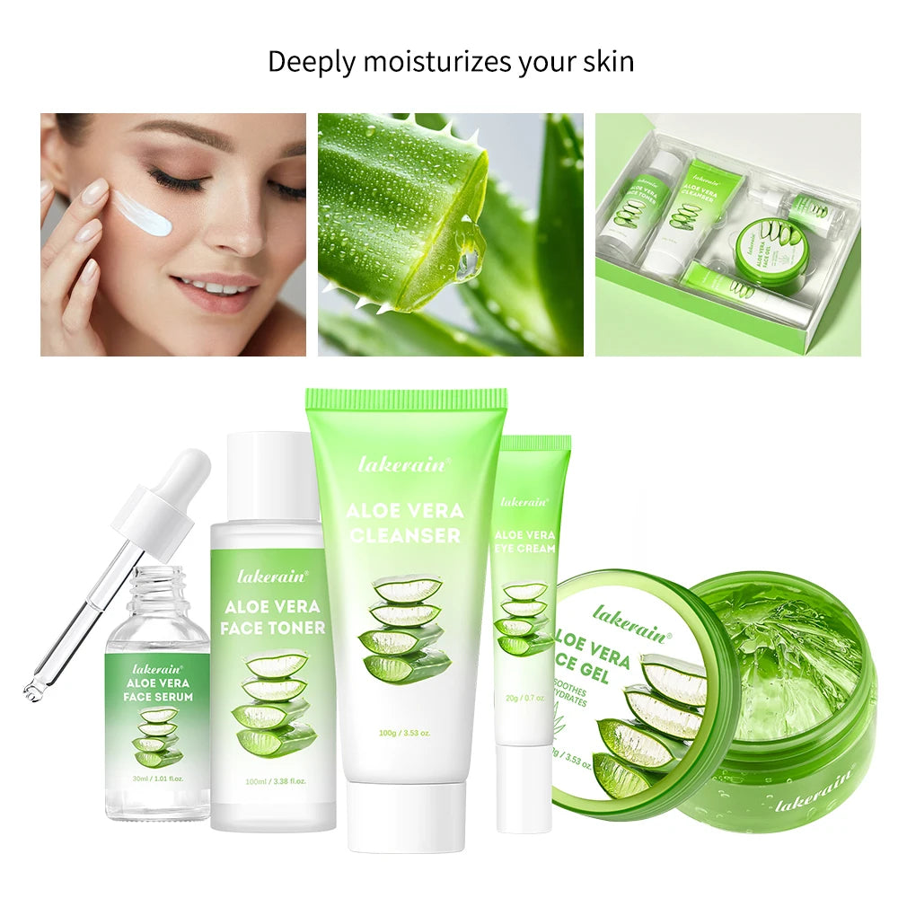 Multi-skin Care Aloe Vera Set Deep Moisturizing Nourishment Whitening Brightening Hydrating
