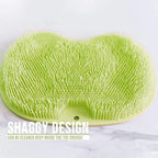Scrubber Shower Massage Pad Silicone Wall Mounted Back Reusable Cleaning Brush Feet Washer Mat