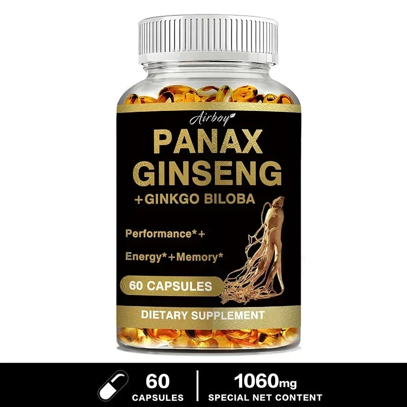 Panax Ginseng + Ginkgo Biloba Improves Memory Mental Performance Immune Support Maintain Overall Health
