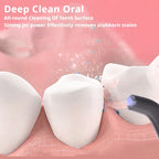 YUESI Portable Water Flosser Travel Mini Dental Irrigator 2 Nozzles 4 Modes Continuous Flow Plaque Busting Teeth Cleaning