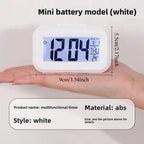 Alarm Clock Digital LED Electronic Backlight Snooze Calendar Home Office Desktop Screen Display Watch
