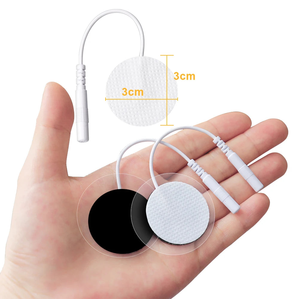 50/100Pcs 3cm Round Electrode Pads For Tens EMS Muscle Stimulator Massager Reusable