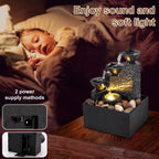 Desktop Waterfall Decoration Flowing Water Small Living Room Office Tabletop Fountain