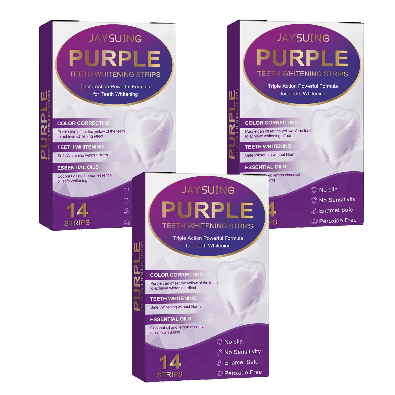 Purple Whitening Teeth Stickers 14 Pairs