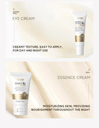 3pcs set LAIKOU Skin Care Vitamin C Sakura Snail Essence Serum Eye Face Cream Moisturizer Travel Size