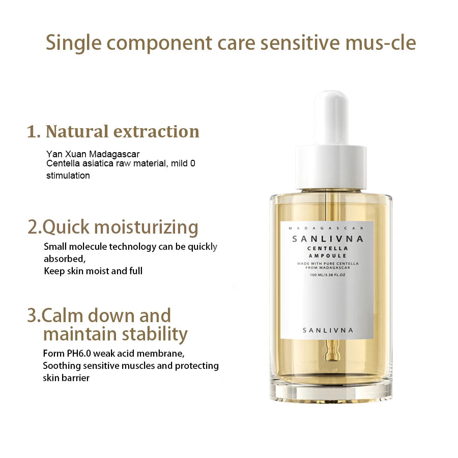 Madagascar Centella Asiatica Ampoule Facial Serum Sensitive Skin  Moisturizing Firming Korean Skin Care