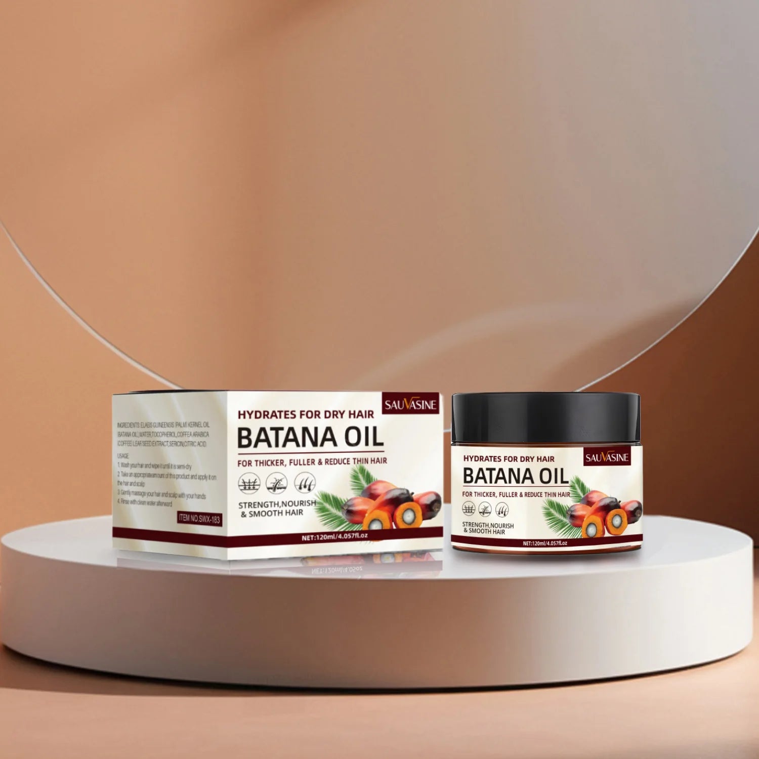 Batana Oil Hair Conditioner Smoothing Nourishing Repair Moisturizing Frizz Vitamin E