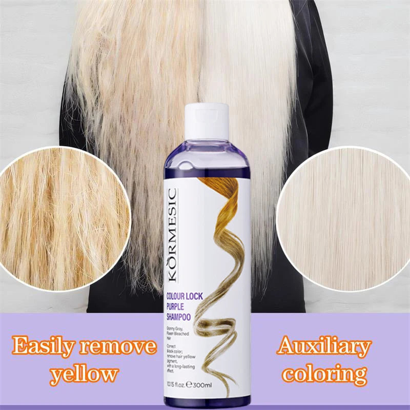 Professional Purple Shampoo Yellow Removal Post Dyeing Gray Hair Bleached Highlighted Revitalize 300ml