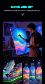 Glow-in-the-dark 20ml Fluorescent Acrylic Pigment