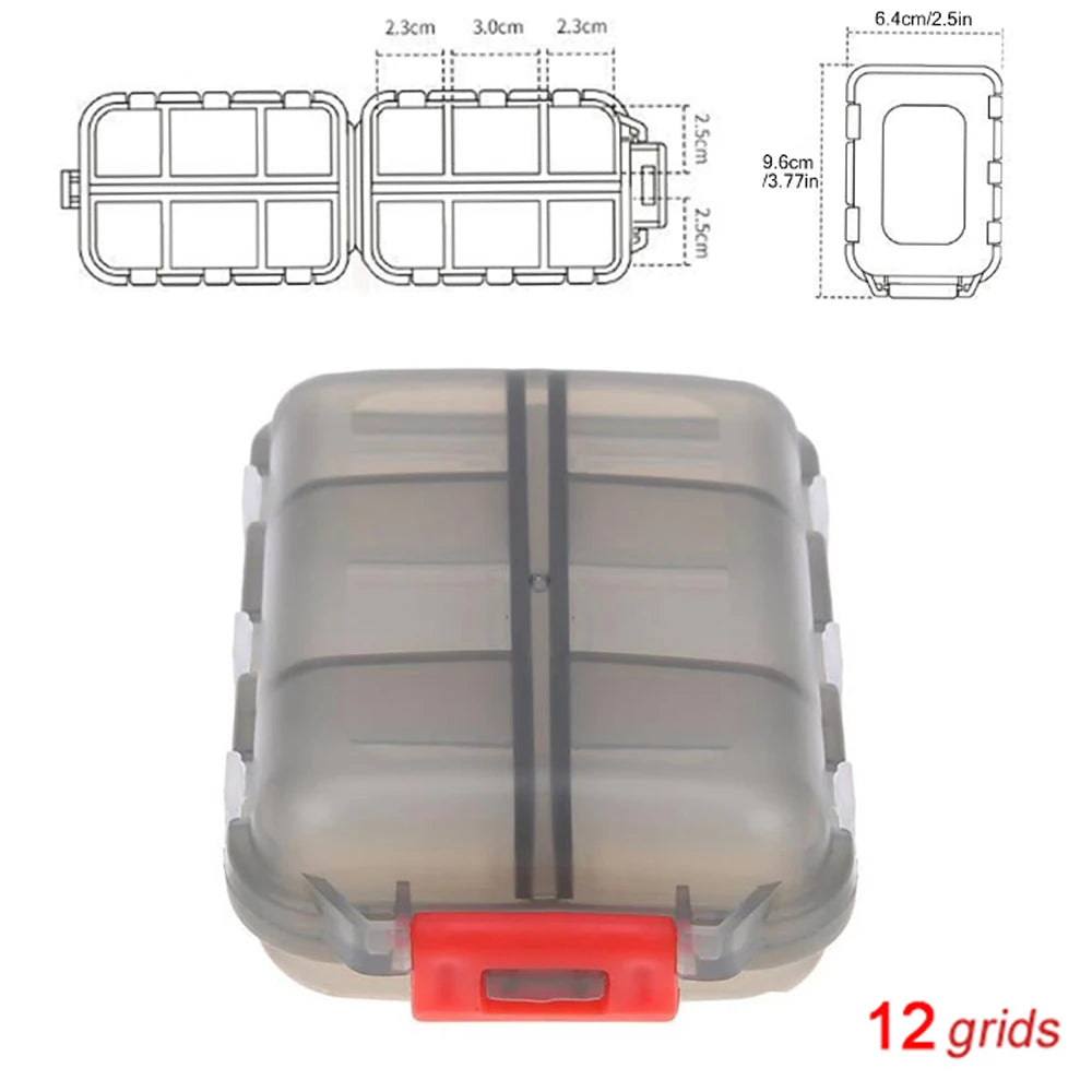 Tcare Portable Pill Case Folding Plastic Empty Drug Organizer Pillbox Travel
