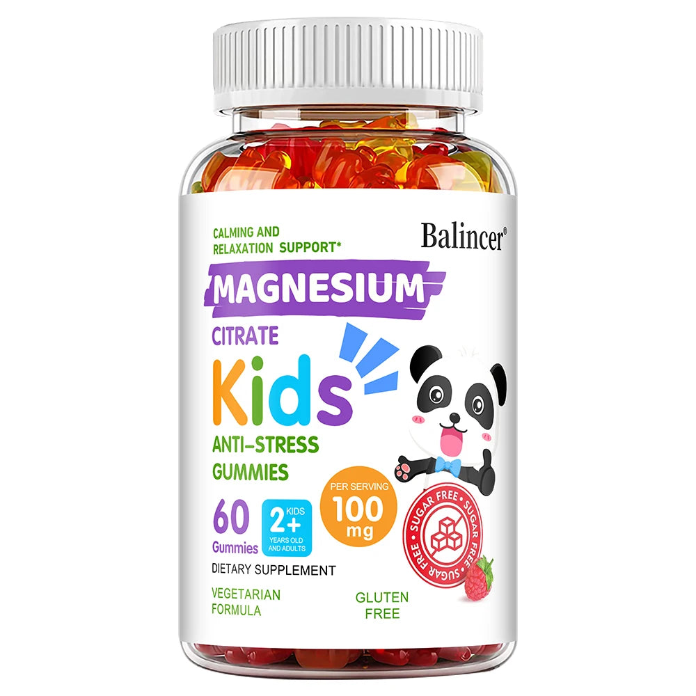 Magnesium Citrate Gummies Kids Calming Anti-stress Nutritional Supplement