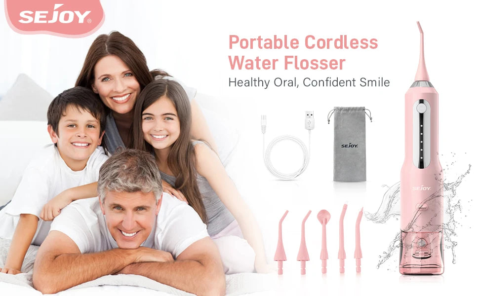 Sejoy Cordless Electric Water Flosser for Teeth Dental Portable Oral Irrigator Rechargeable