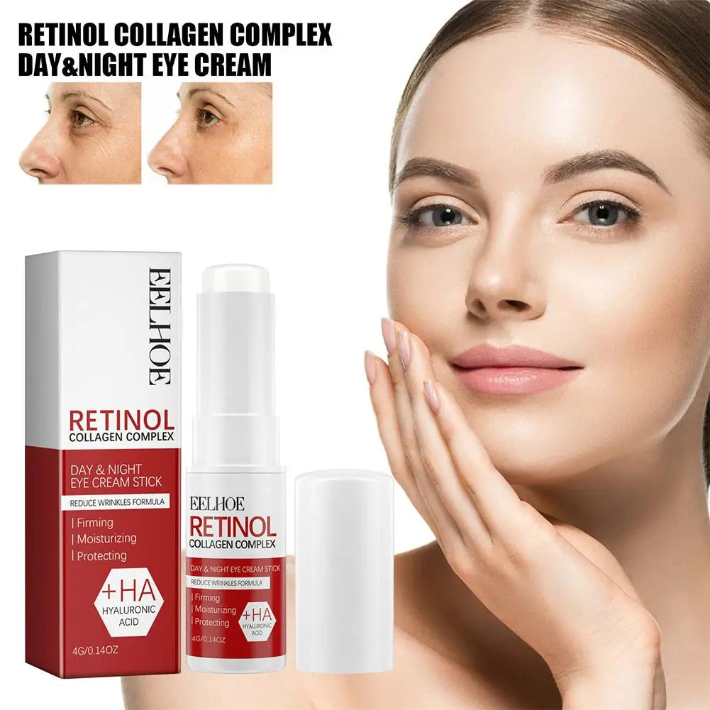 Retinol Eye Cream Stick Anti Aging Fade Dark Circles Under the Eyes Remove Eye Bags Moisturizing Firming Skin Care