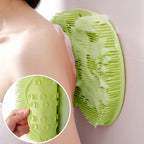 Scrubber Shower Massage Pad Silicone Wall Mounted Back Reusable Cleaning Brush Feet Washer Mat