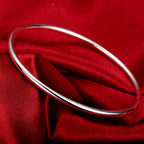 Trendy 925 Sterling Silver Bracelet Fashion Jewelry Adjustment Cuff