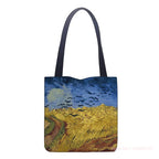 Van Gogh Oil Painting Tote Bag Retro Art Travel Shopping High Quality Foldable