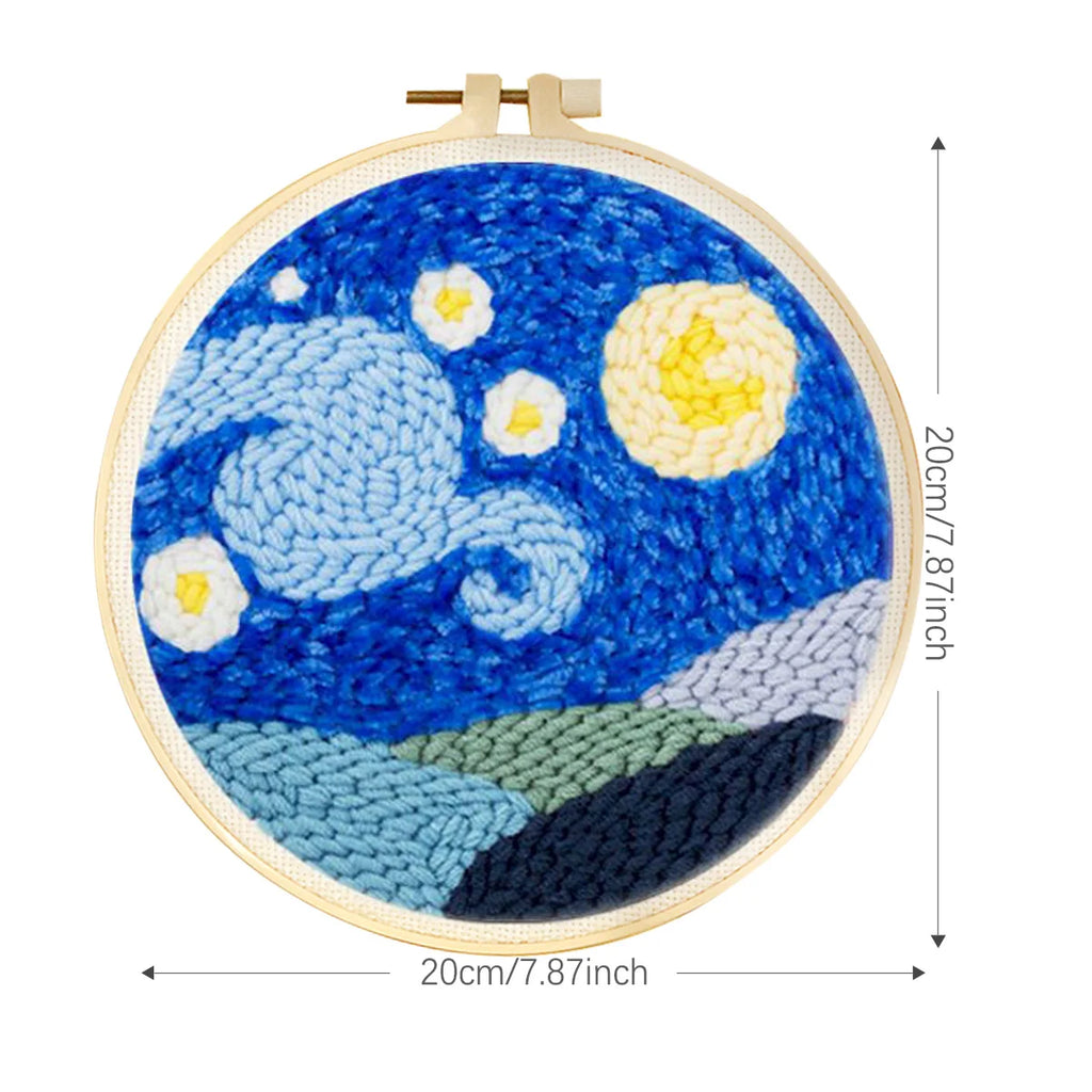 Punch Needle Kits for Beginners Adults Embroidery Starter Craft Tools Ocean Life Theme DIY Wall Art Gift for Women