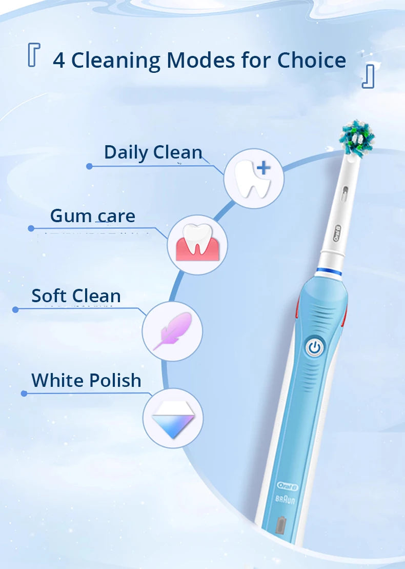 Oral B Electric Toothbrush Pro4000 Adult Rechargeable Electric Tooth Brush
