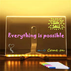 Luminous Acrylic Drawing Magic Led Transparent Board Note Board Kids Educational Gift With Stand 7 Color Markers