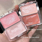 Two-Color Jelly Glow Blush pink apricot red rouge Korean cream texture brightening