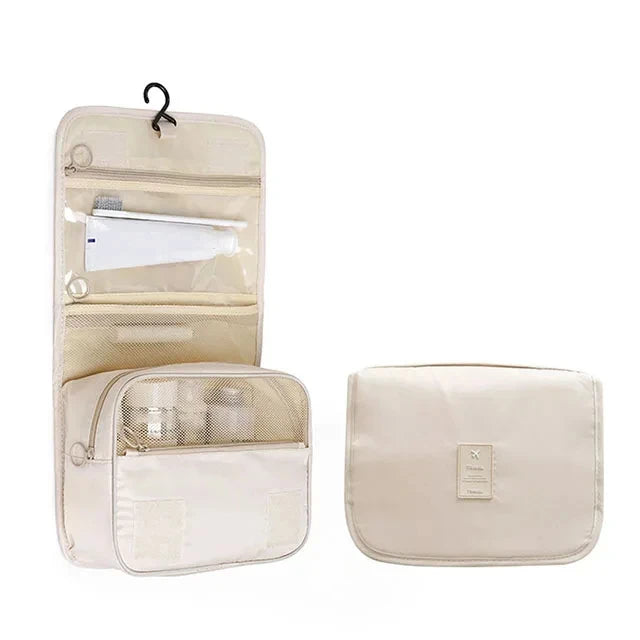 Travel Makeup Bag Waterproof Toiletries Organizer Hook Wash Storage