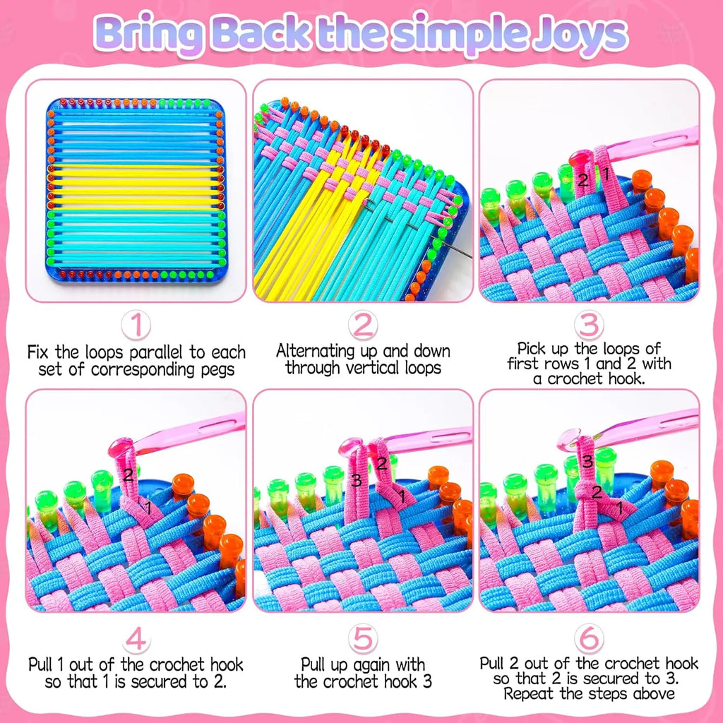 Weaving Loom Kit DIY Arts Crafts for Kids Adults Ideal Gifts Ages 5 6 7 8-12 13, Easy Potholder